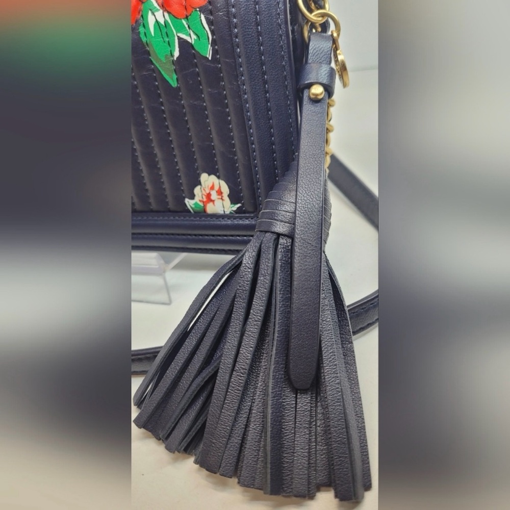 Tori Burch Floral Fleming Soft Leather Crossbody Bag - Picture 5 of 13